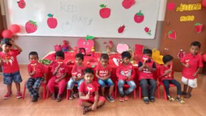 Boys Photo at Red day Celebration at RISHS International CBSE School Arcot