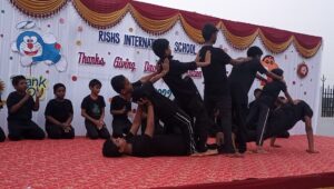 Boys Pyramid in Thanks Giving at RISHS International CBSE School Arcot
