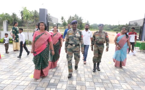 Chief Guest Arrival during Independence Day at RISHS International CBSE School Arcot