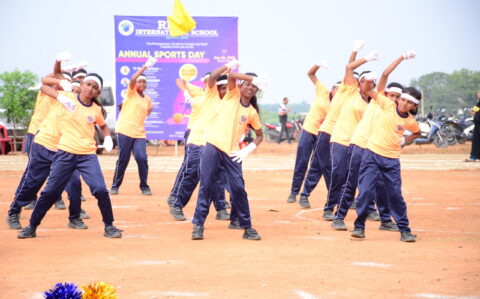 Dance by Girls on Sports Day at RISHS International CBSE School Arcot