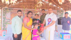 Distribution of Prize during Pongal Celebration at RISHS International CBSE School Arcot