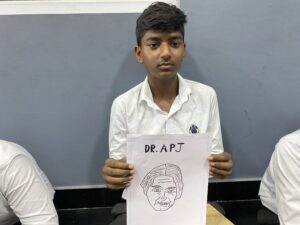 Dr APJ Drawing by Student at RISHS International CBSE School Arcot