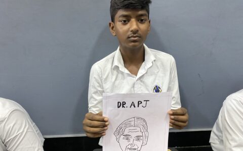 Dr APJ Drawing by Student at RISHS International CBSE School Arcot