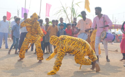 Folk Dance during Pongal Celebration at RISHS International CBSE School Arcot