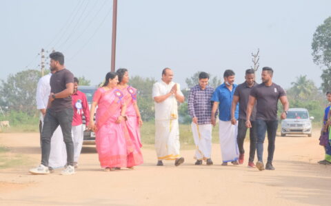 Founder Arrival during Pongal Celebration at RISHS International CBSE School Arcot