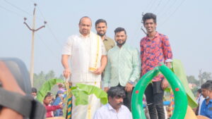 Founder with Chief Guests during Pongal Celebration at RISHS International CBSE School Arcot