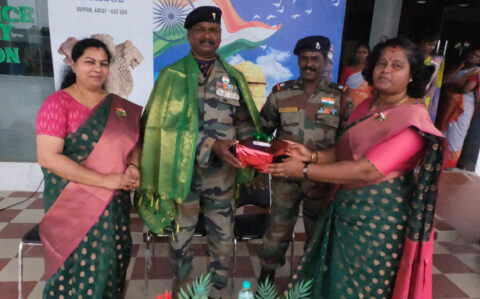 Honouring Chief Guest during RISHS International CBSE School Arcot