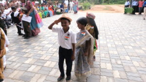 Independence Day Kindergarten Kids at RISHS International CBSE School Arcot