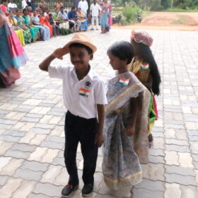Independence Day Kindergarten Kids at RISHS International CBSE School Arcot