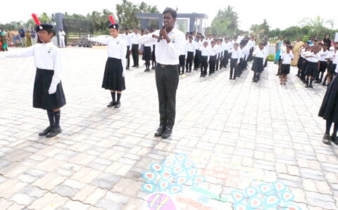 Independence Day Pledge at RISHS International CBSE School Arcot