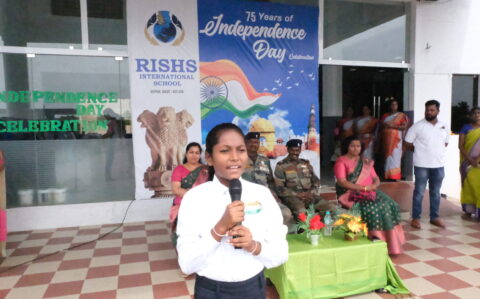 Independence Day Primary Student Speech at RISHS International CBSE School Arcot