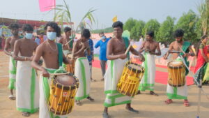 Pongal Celebration Drums at RISHS International CBSE School Arcot