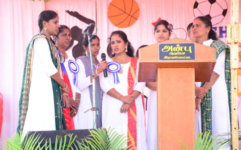 Prayer Song during sports day at RISHS International CBSE School Arcot