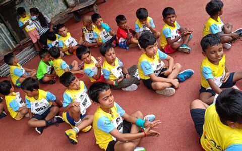 RISHS International School Kindergarten Kids and Primary Students at Nehru Stadium