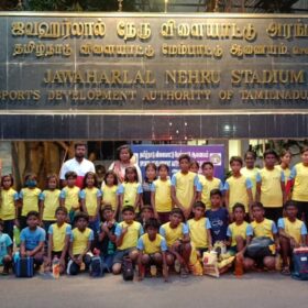 RISHS International School Student Group Photo at Nehru Stadium