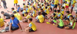 RISHS International School Students Assembled at Nehru Stadium
