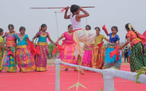 Silambam During Pongal Celebration at RISHS International CBSE School Arcot