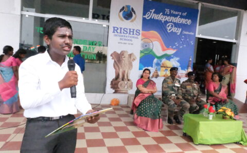 Speech by Secondary Student during Independence Day at RISHS International CBSE School Arcot