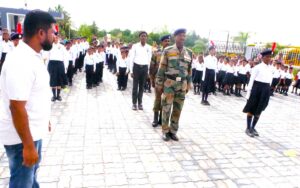 Students Assembly during Independence day at RISHS International CBSE School Arcot