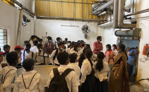 Students Gaining Knowledge during the Field Trip at RISHS International CBSE School Arcot