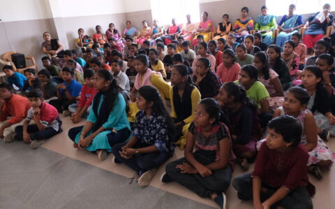 Students Gathered for Cancer Awareness Program at RISHS International CBSE School Arcot