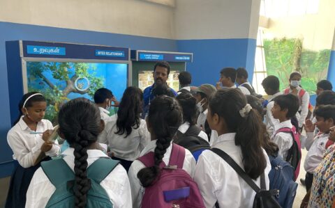 Students taking notes during the Field Trip at RISHS International CBSE School Arcot