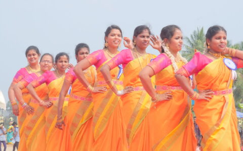 Teachers Dance during Pongal Celebration at RISHS International CBSE School Arcot