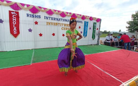 Welcome dance during the Investiture ceremony at RISHS International CBSE School Arcot