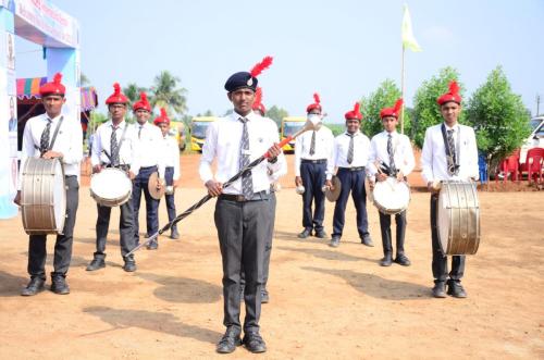 Band troop in Sports Day at RISHS International CBSE School Arcot