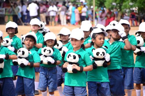 KG Students on Sports Day at RISHS International CBSE School Arcot