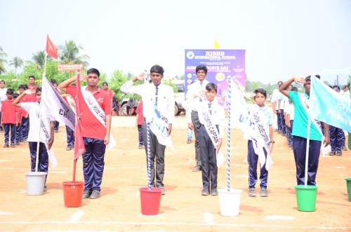 Salutation by Captains on Sports Day at RISHS International CBSE School Arcot