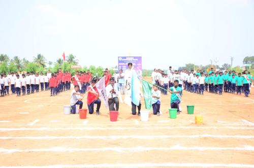 Students taking Pledge in Sports Day at RISHS International CBSE School Arcot
